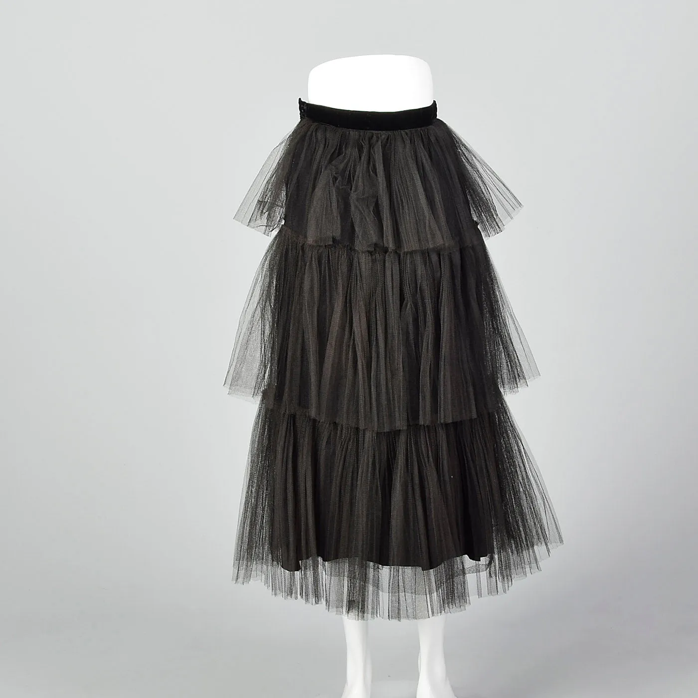 1950s Black Tulle Skirt