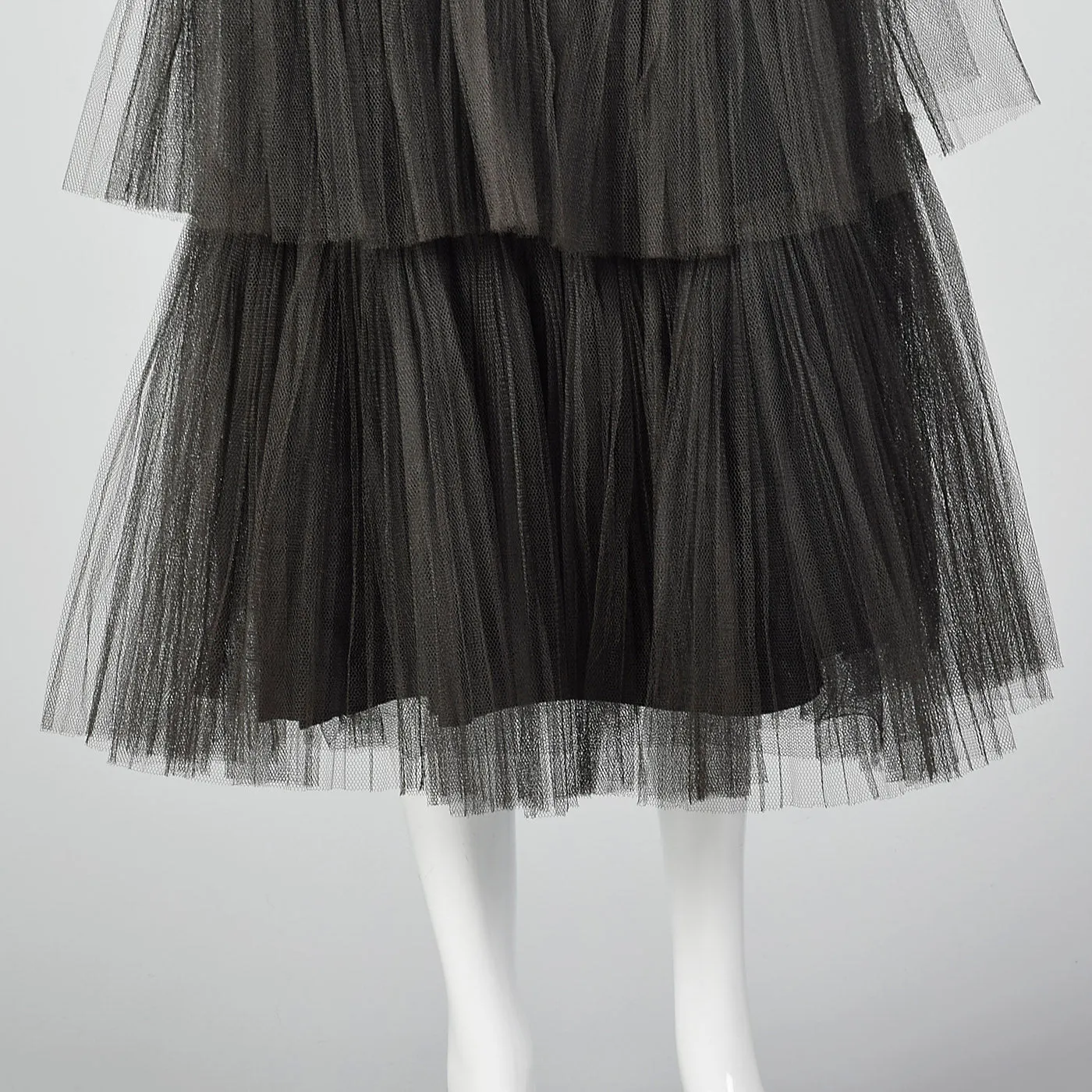 1950s Black Tulle Skirt