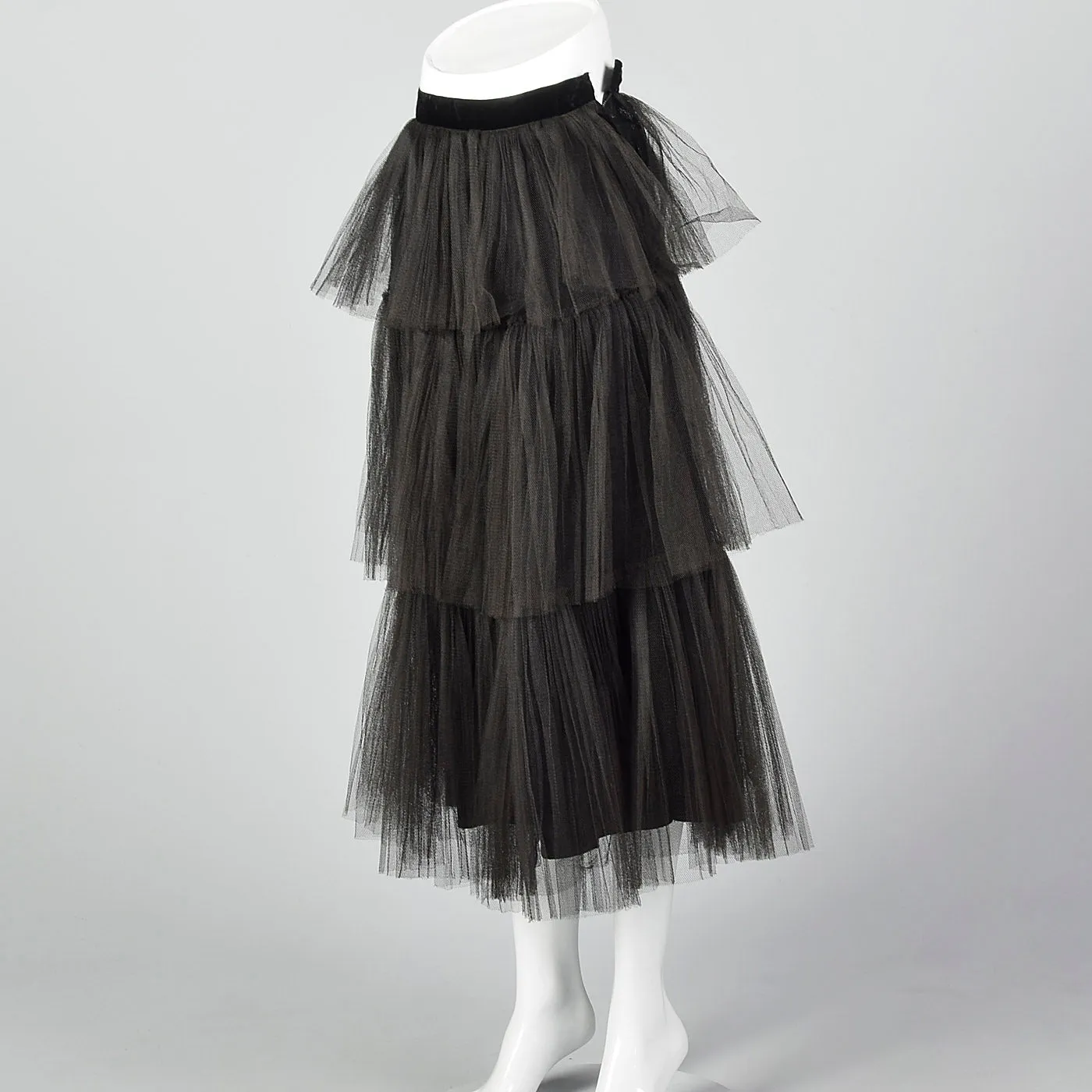 1950s Black Tulle Skirt