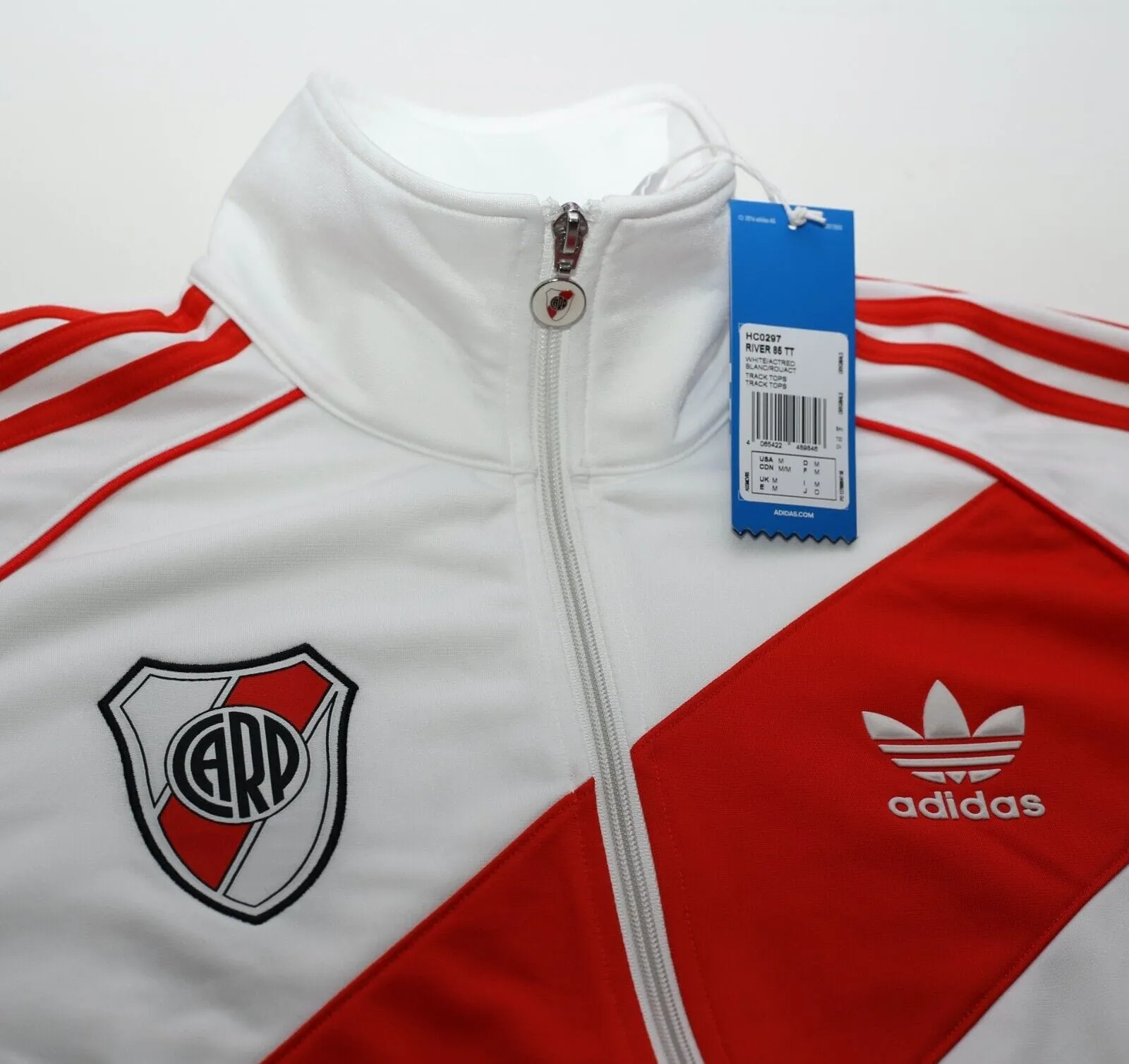 1985/86 RIVER PLATE Retro adidas Originals Football Track Top Jacket (M) BNWT