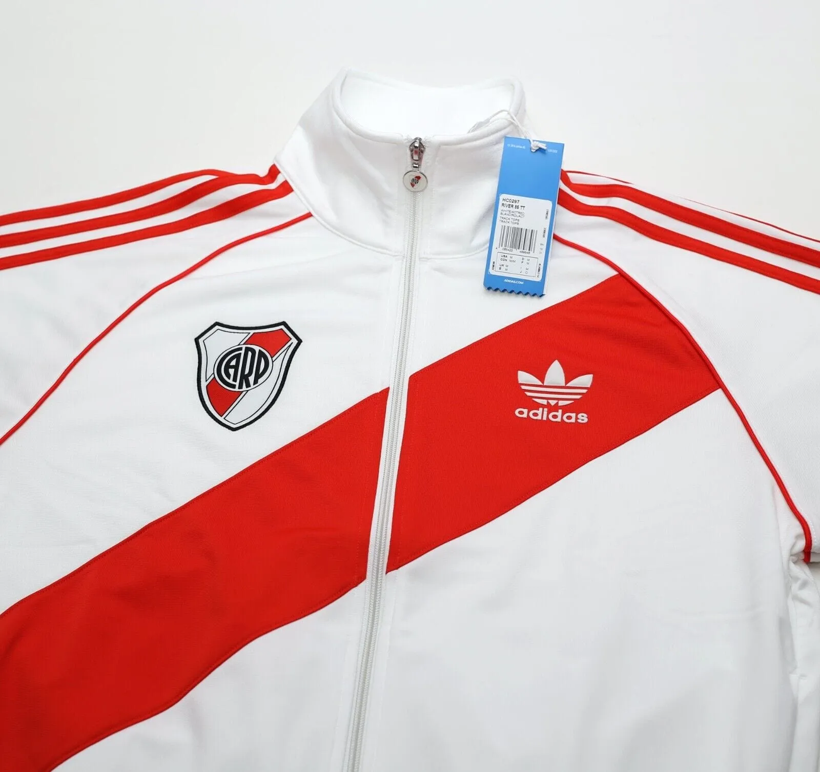 1985/86 RIVER PLATE Retro adidas Originals Football Track Top Jacket (M) BNWT