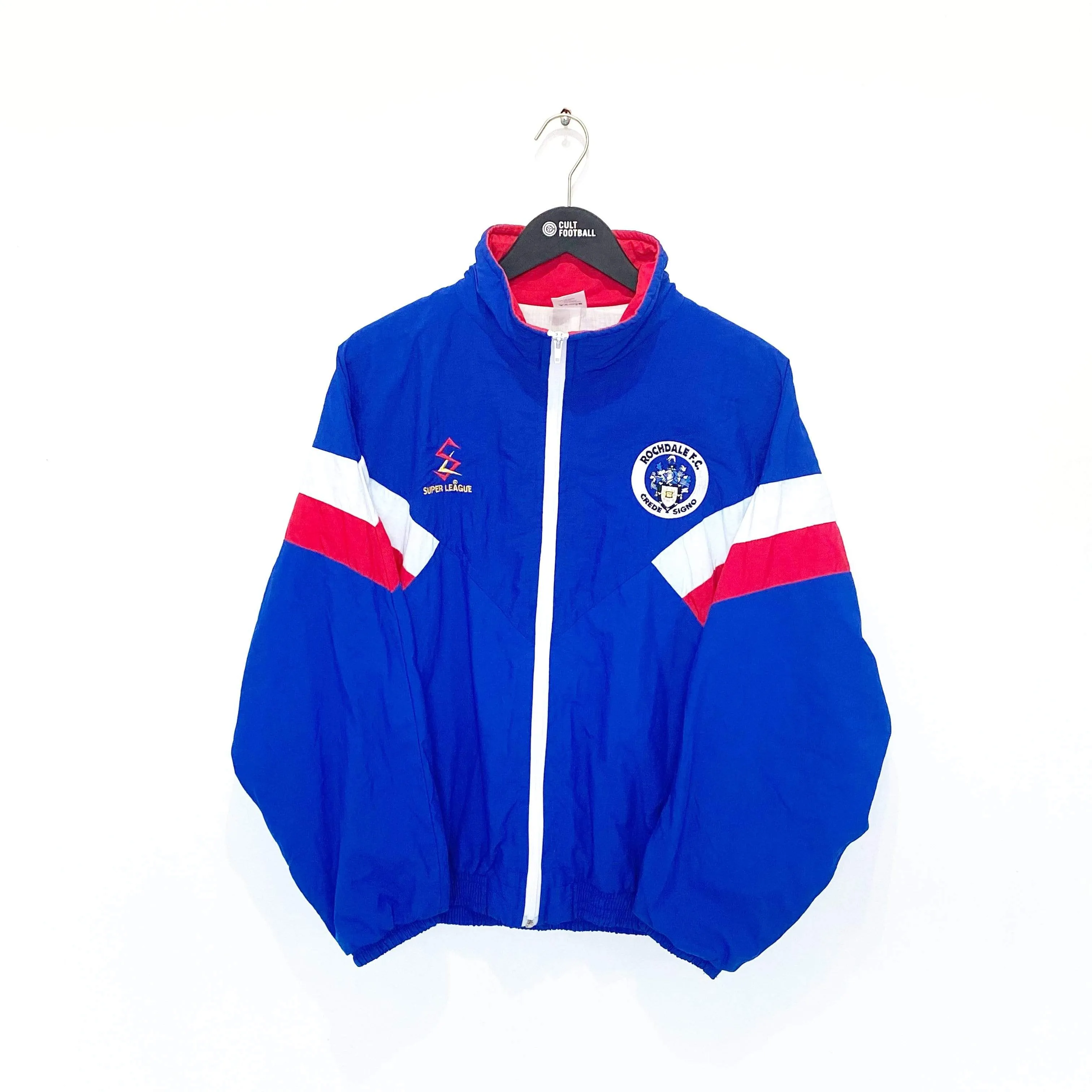 1993/94 ROCHDALE Vintage Super League Football Track Top Jacket (M)