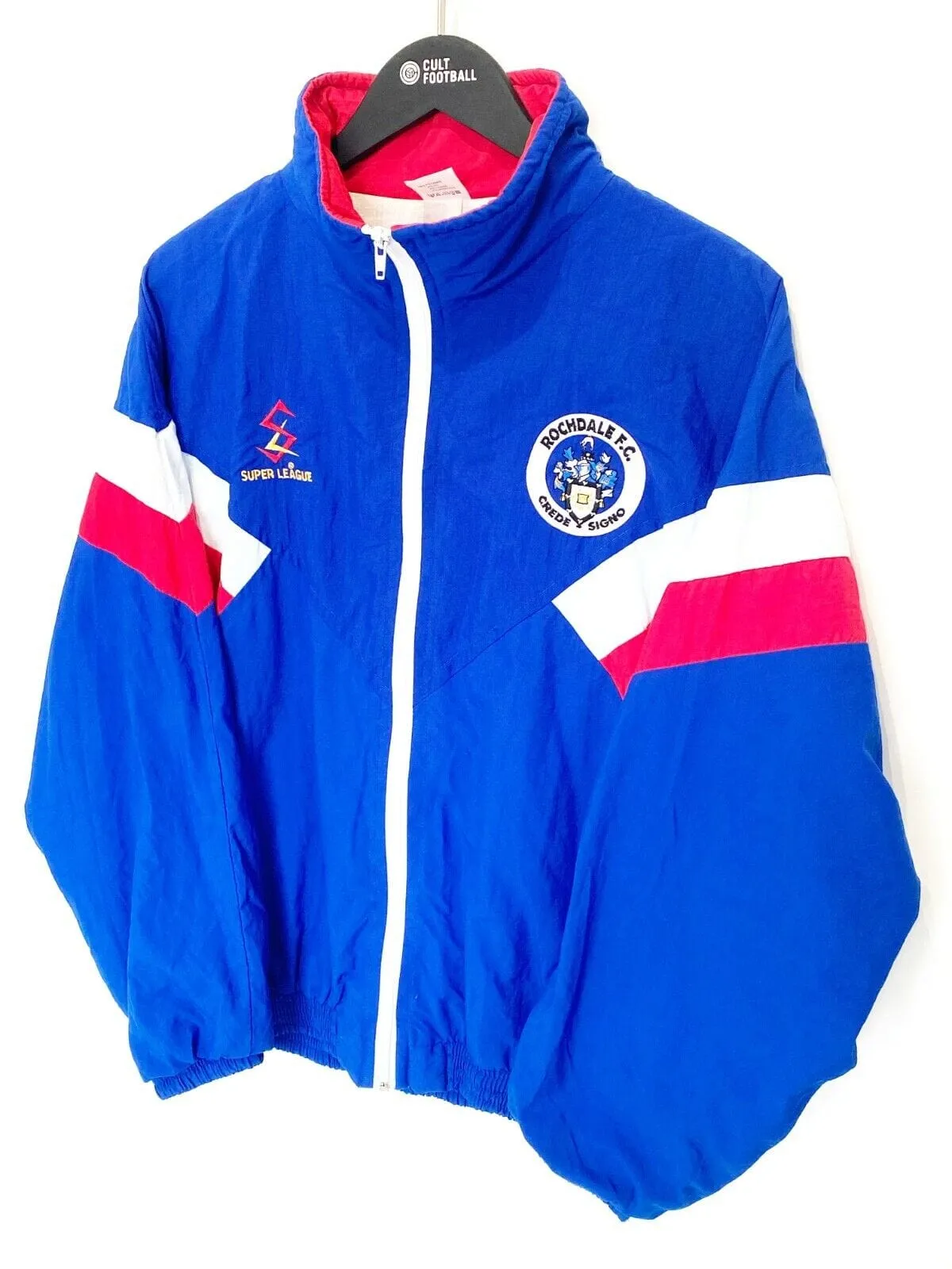 1993/94 ROCHDALE Vintage Super League Football Track Top Jacket (M)