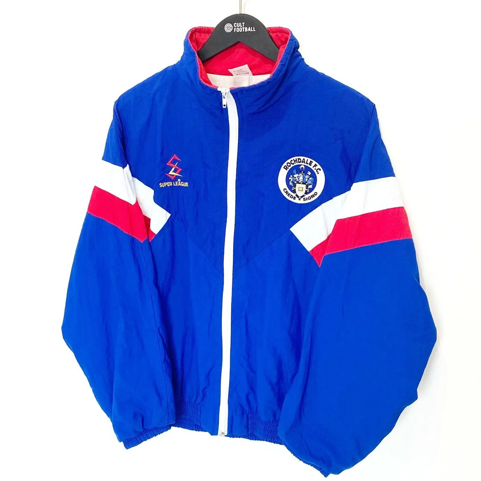 1993/94 ROCHDALE Vintage Super League Football Track Top Jacket (M)