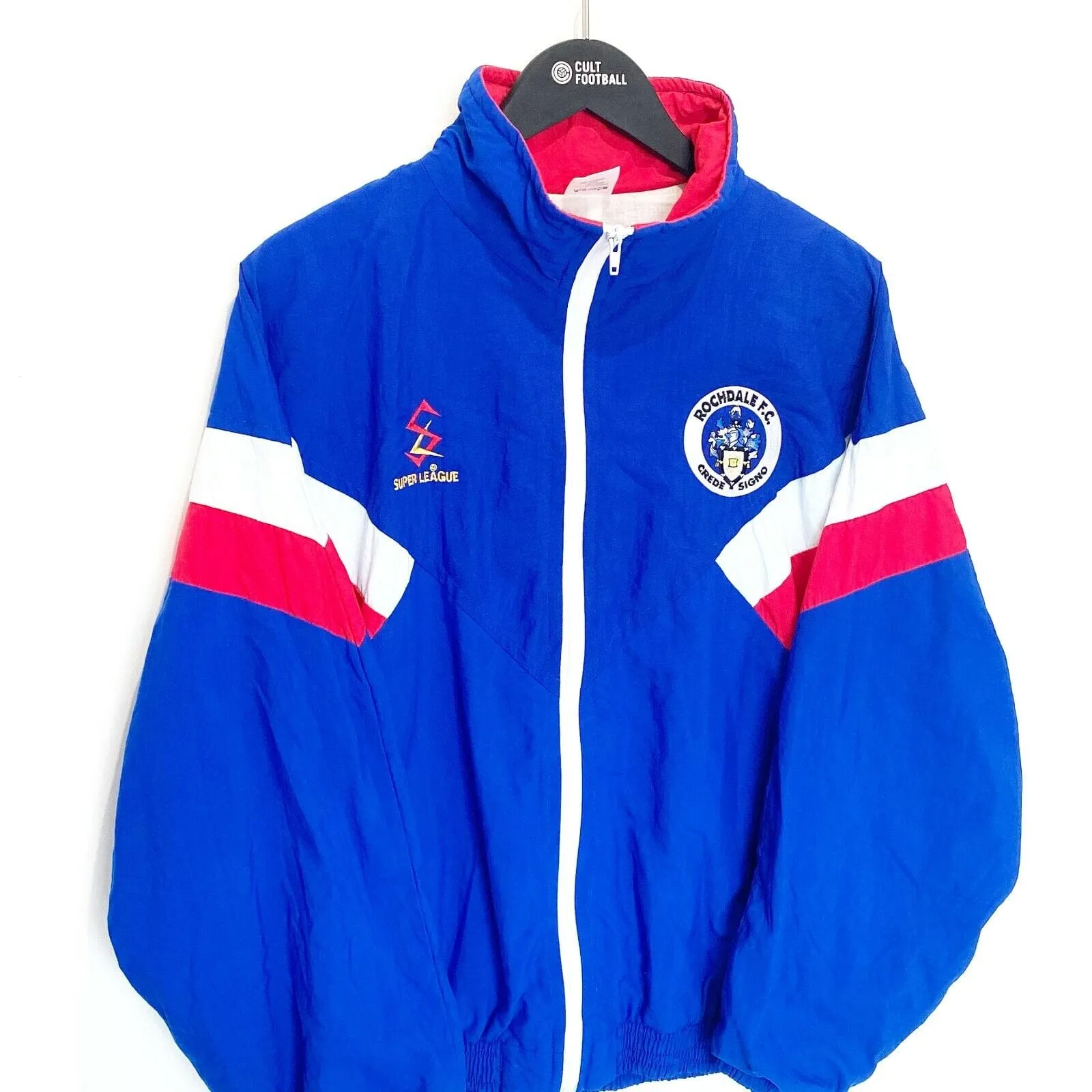 1993/94 ROCHDALE Vintage Super League Football Track Top Jacket (M)