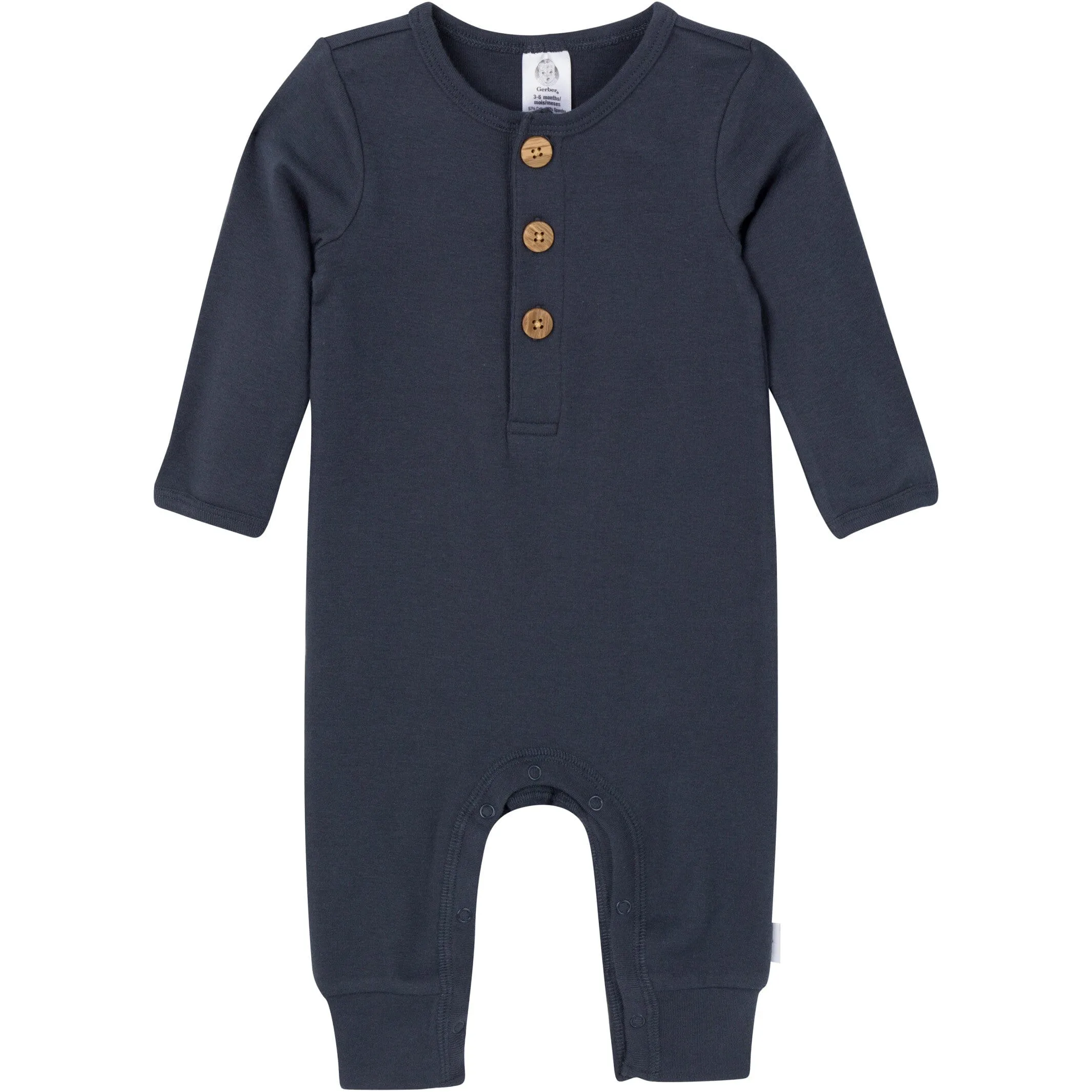 2-Pack Baby Boys Plaid & Navy Rompers