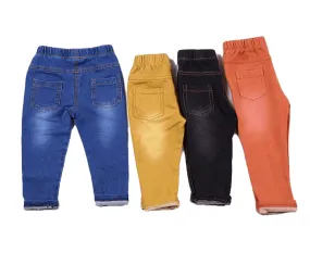 4 Colors Denim Pants And Cotton Trousers For Unisex Kids