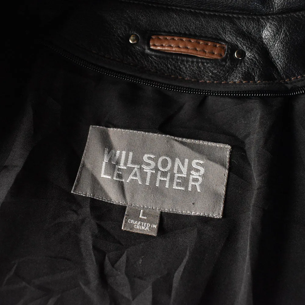 90-00’s WILSONS LEATHER レザージャケット カーコート 240312