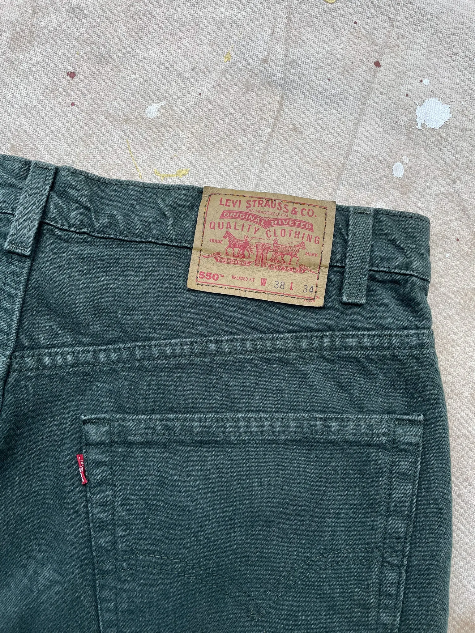 90's Levi's 550 Forest Green Jeans—[38x34]