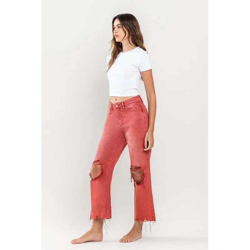 90s Vintage Crop Flare Jeans