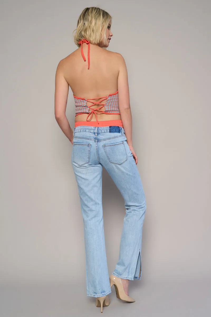 Aces Low Rise Straight Jeans