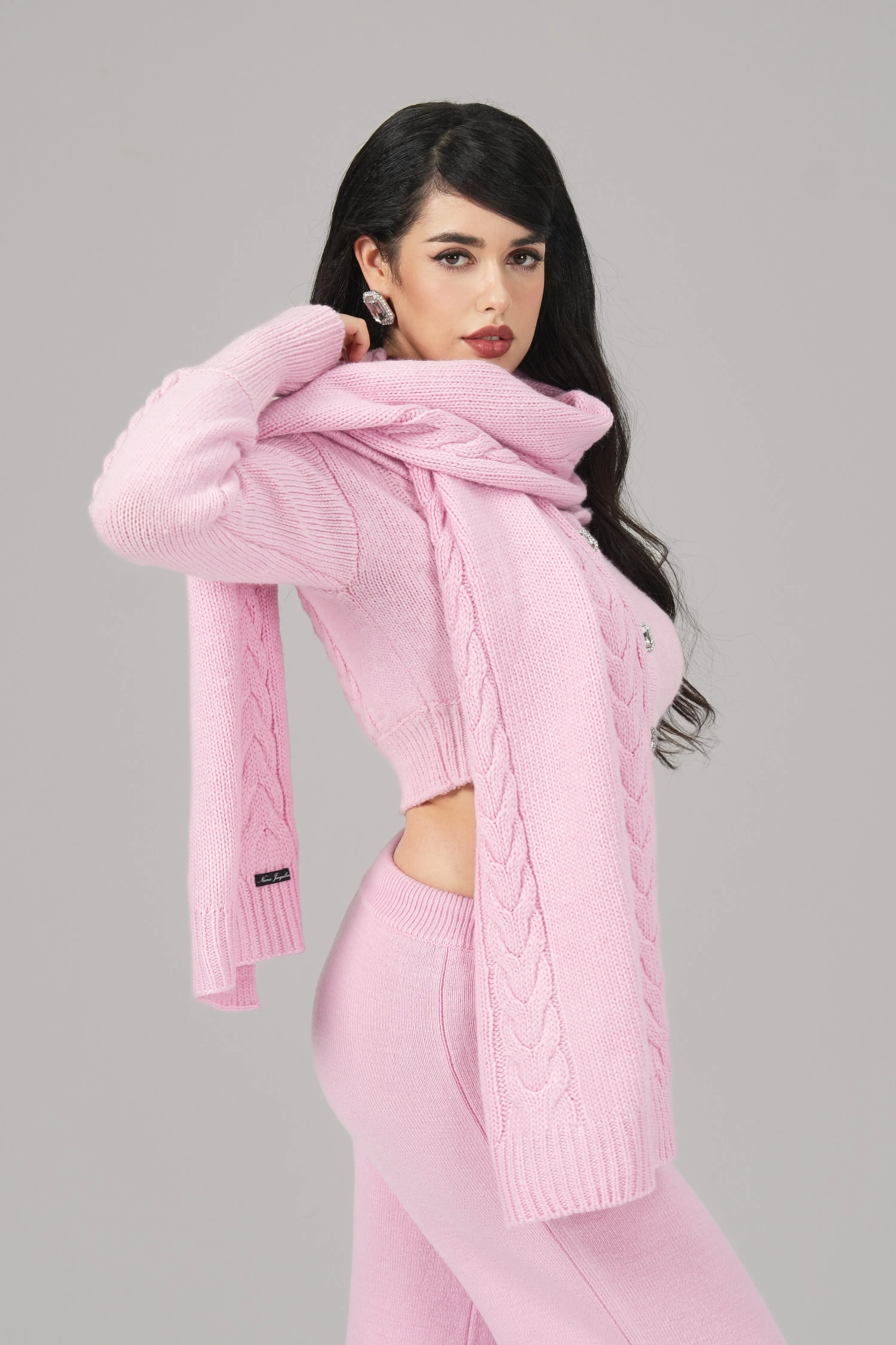 Addison Coat   Scarf Set (Pink)