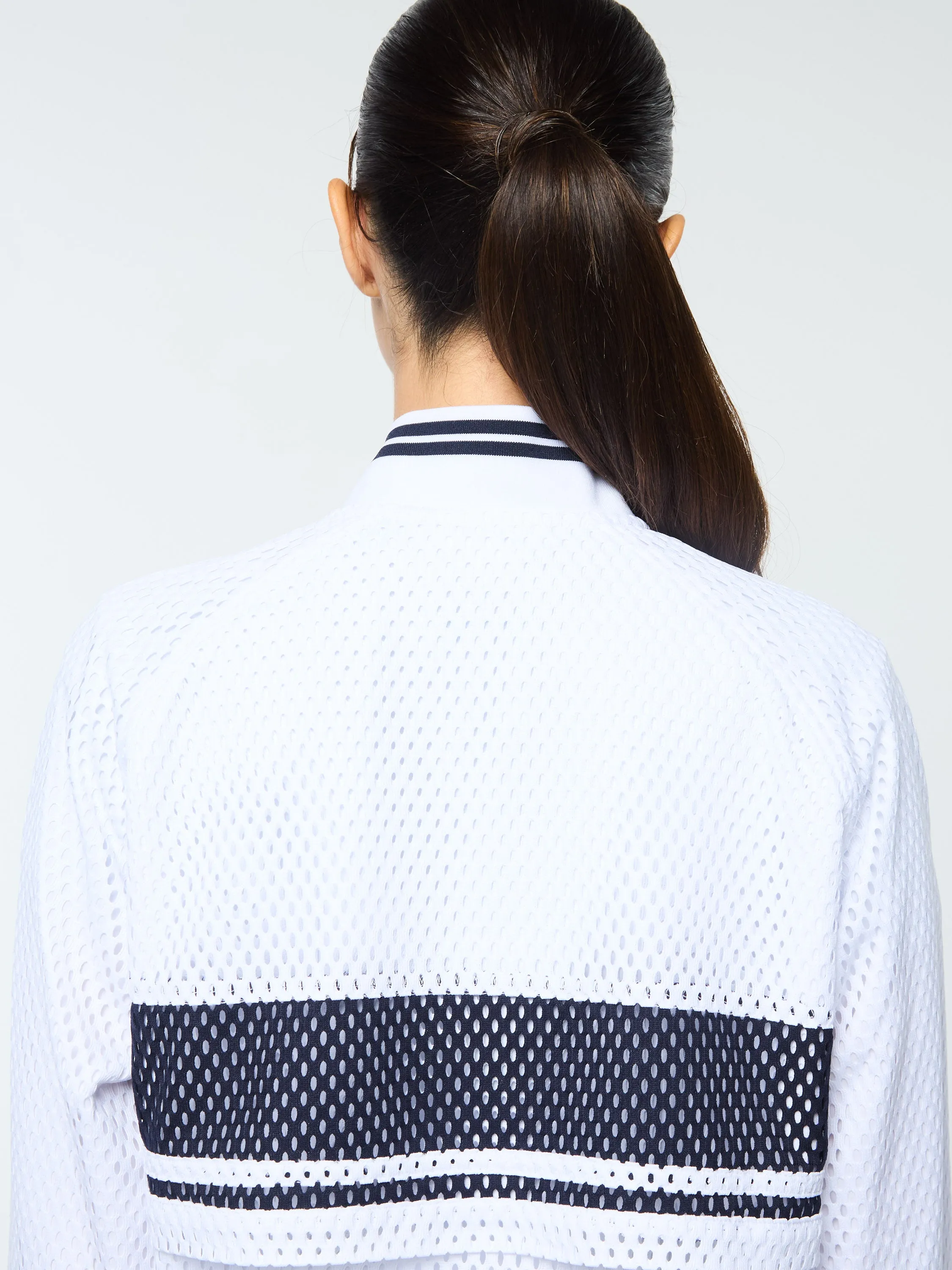 Adria Mesh Track Jacket- Brilliant White