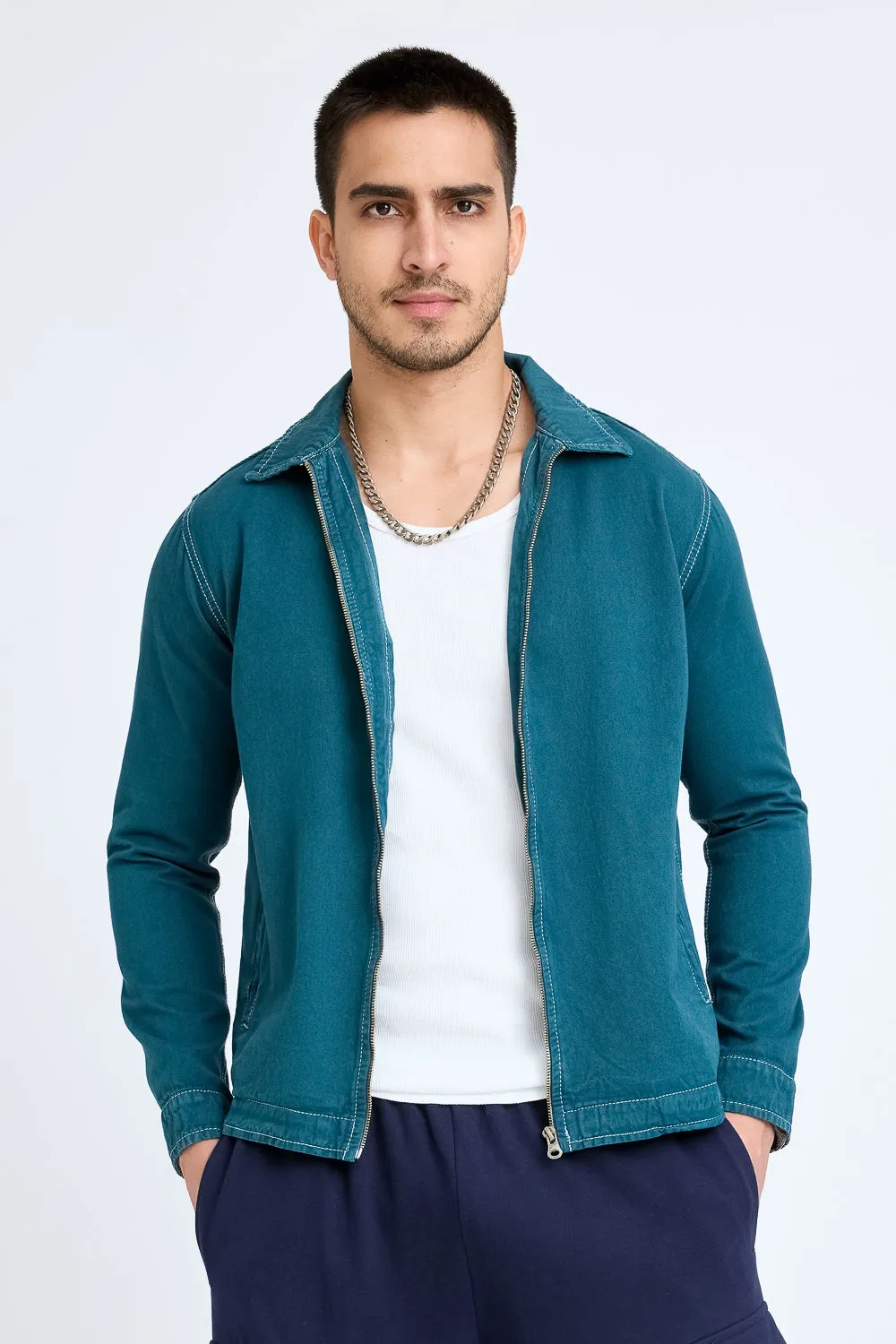 Aegean Contrast Men's Shacket