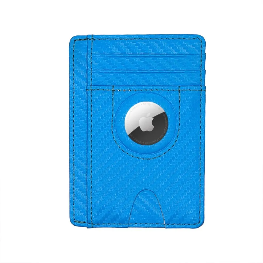 AirTags carbon fiber style slim case - Blue