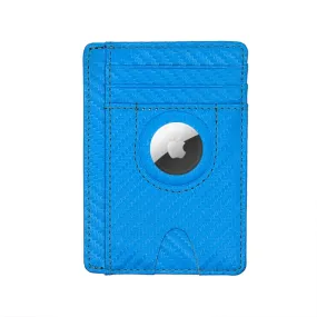 AirTags carbon fiber style slim case - Blue