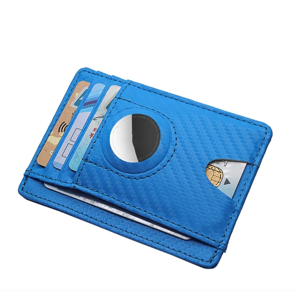 AirTags carbon fiber style slim case - Blue