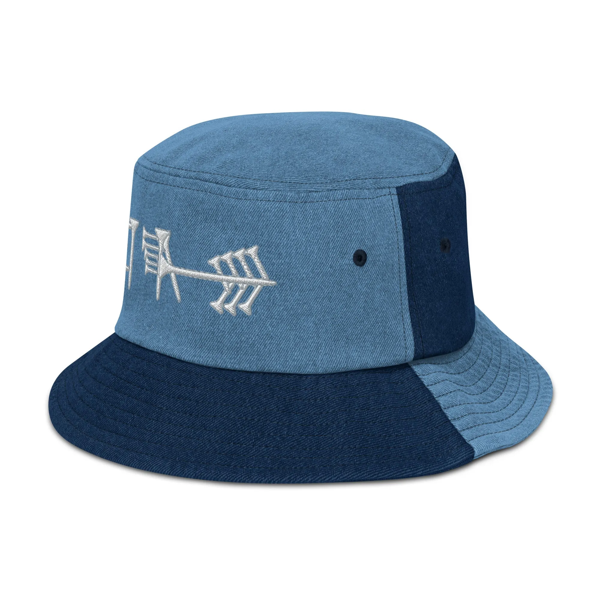 Ama-gi Cuneiform Denim Bucket Hat