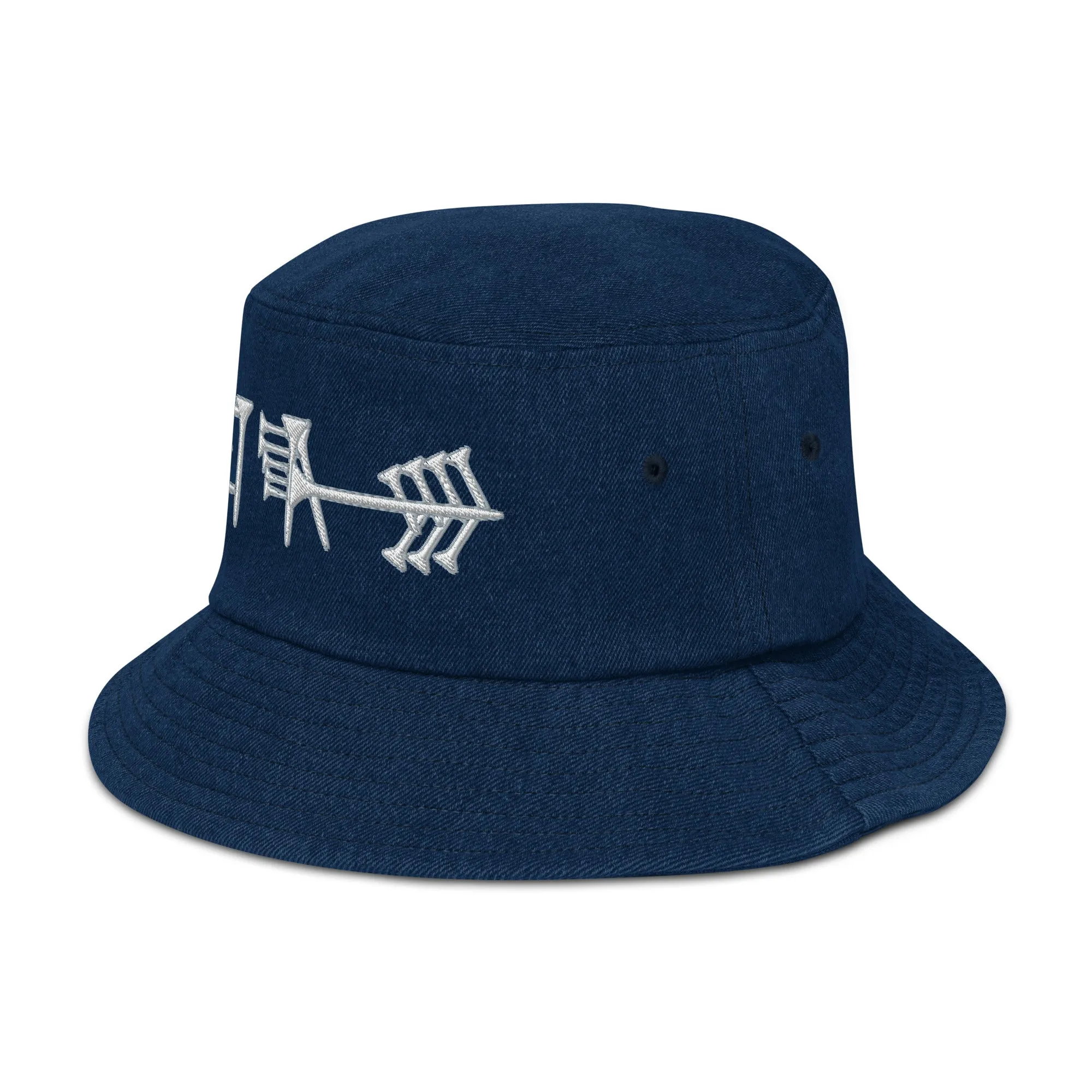 Ama-gi Cuneiform Denim Bucket Hat