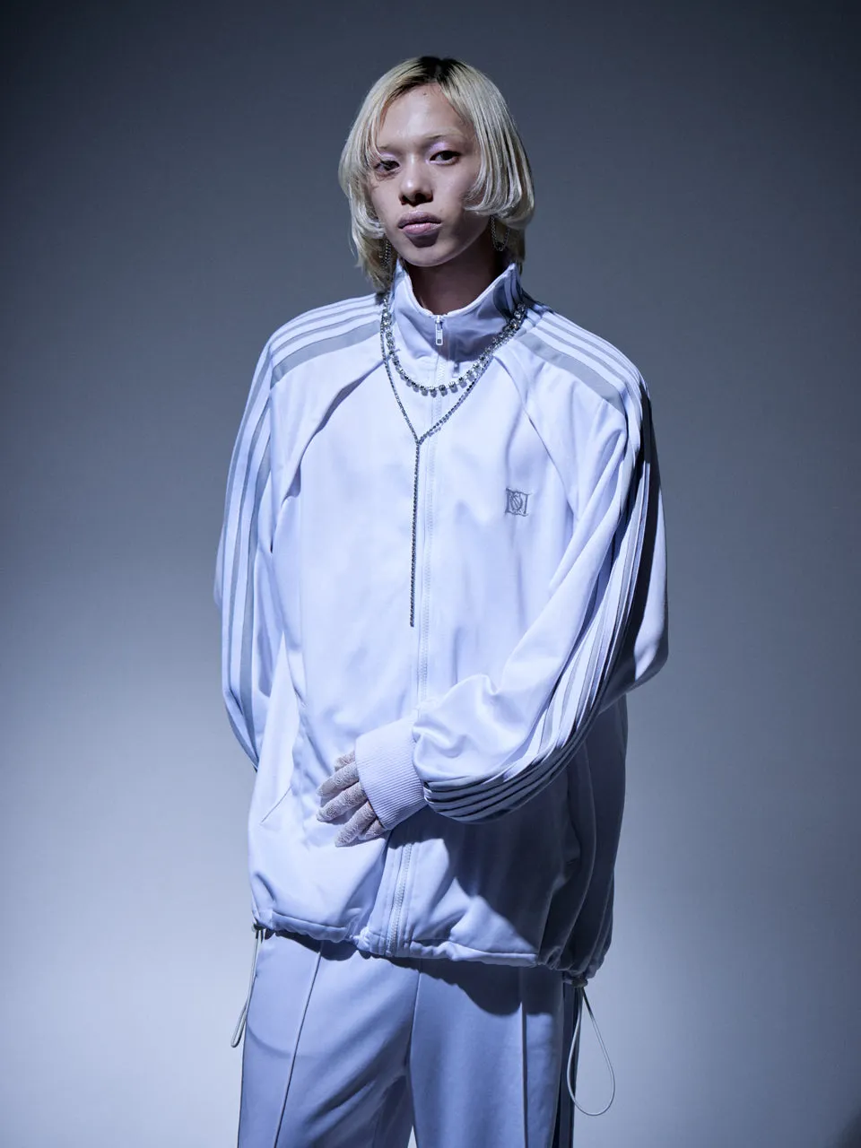 Angled Shape Track Jacket(White)