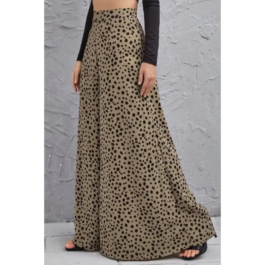 Animal Print High-Rise Culottes