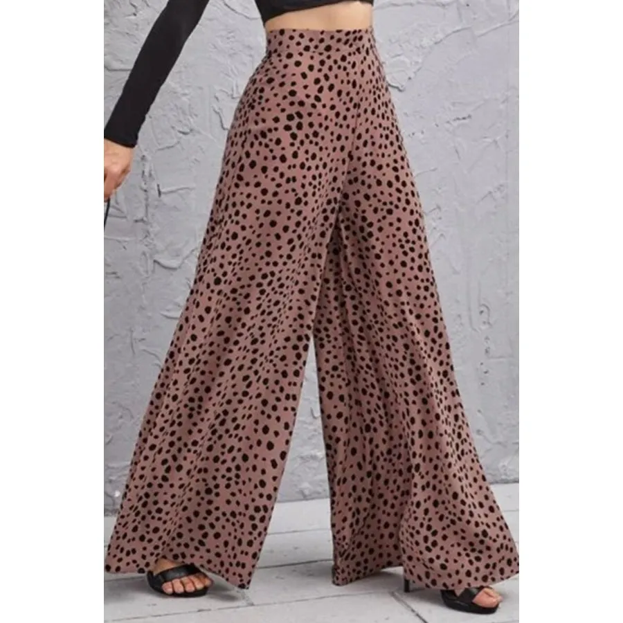 Animal Print High-Rise Culottes