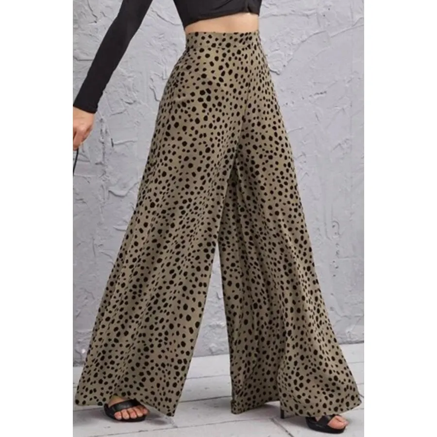 Animal Print High-Rise Culottes