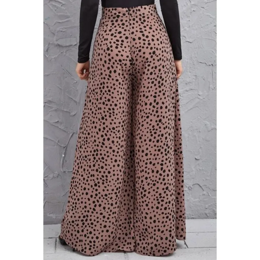 Animal Print High-Rise Culottes