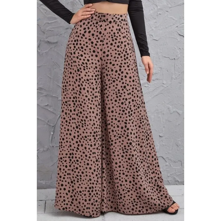 Animal Print High-Rise Culottes