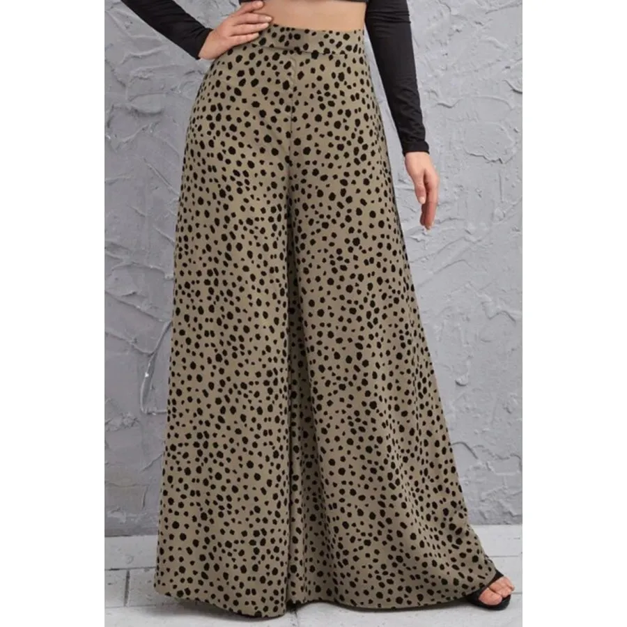 Animal Print High-Rise Culottes