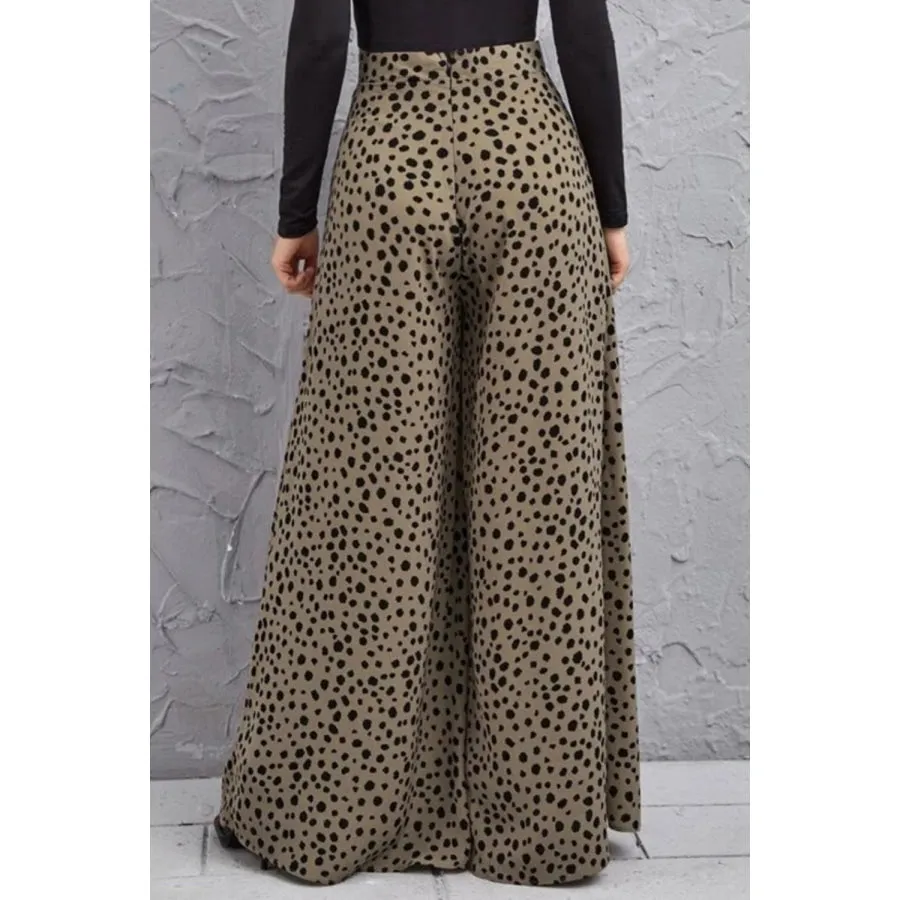 Animal Print High-Rise Culottes