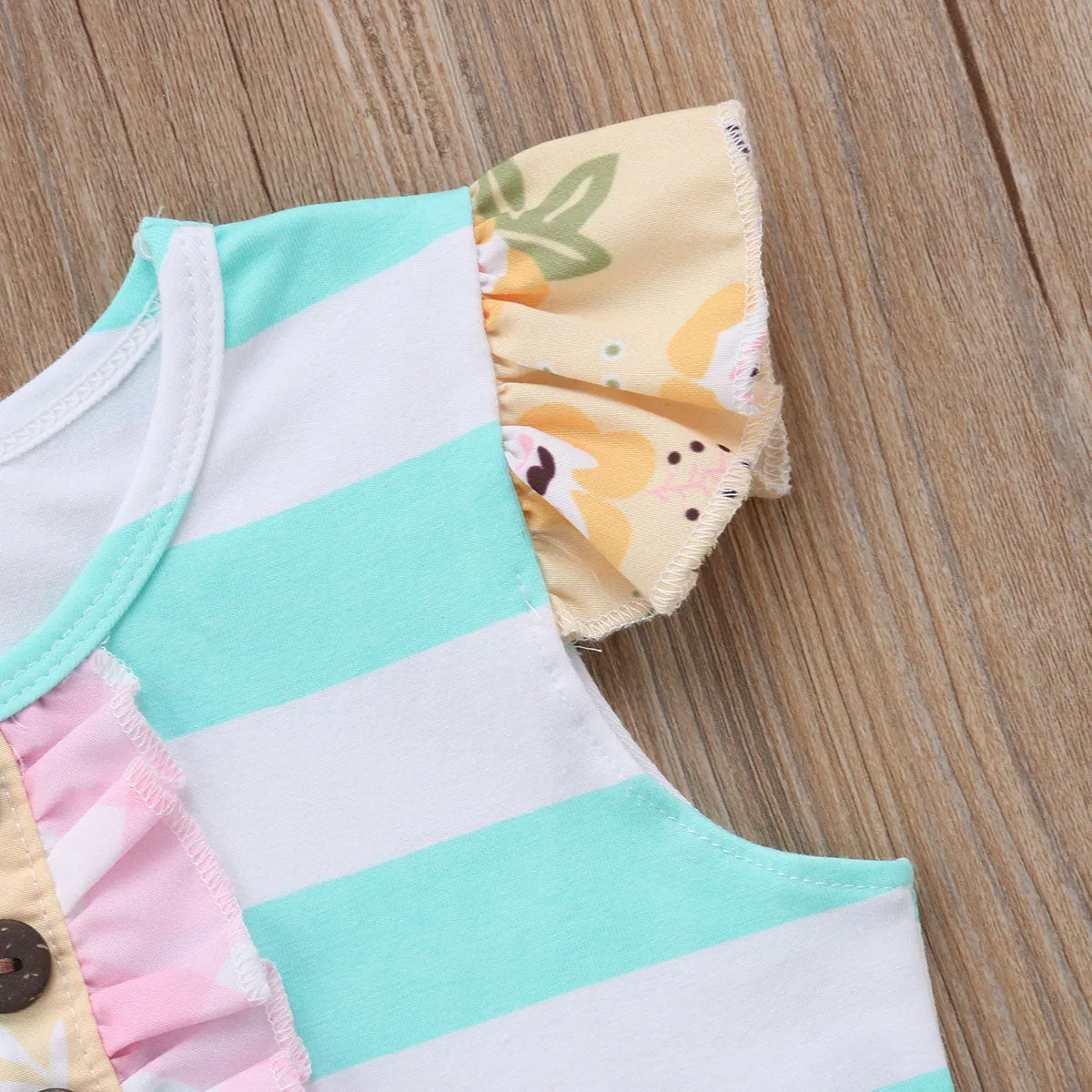 Aqua Stripe Romper