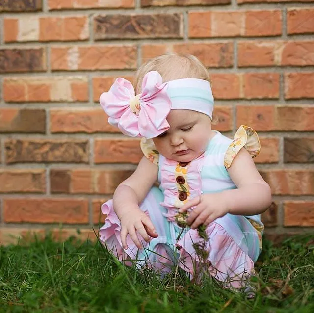 Aqua Stripe Romper