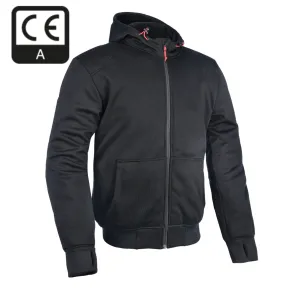 Aramid Lined Biker Riding Black Super Hoodie by Oxford