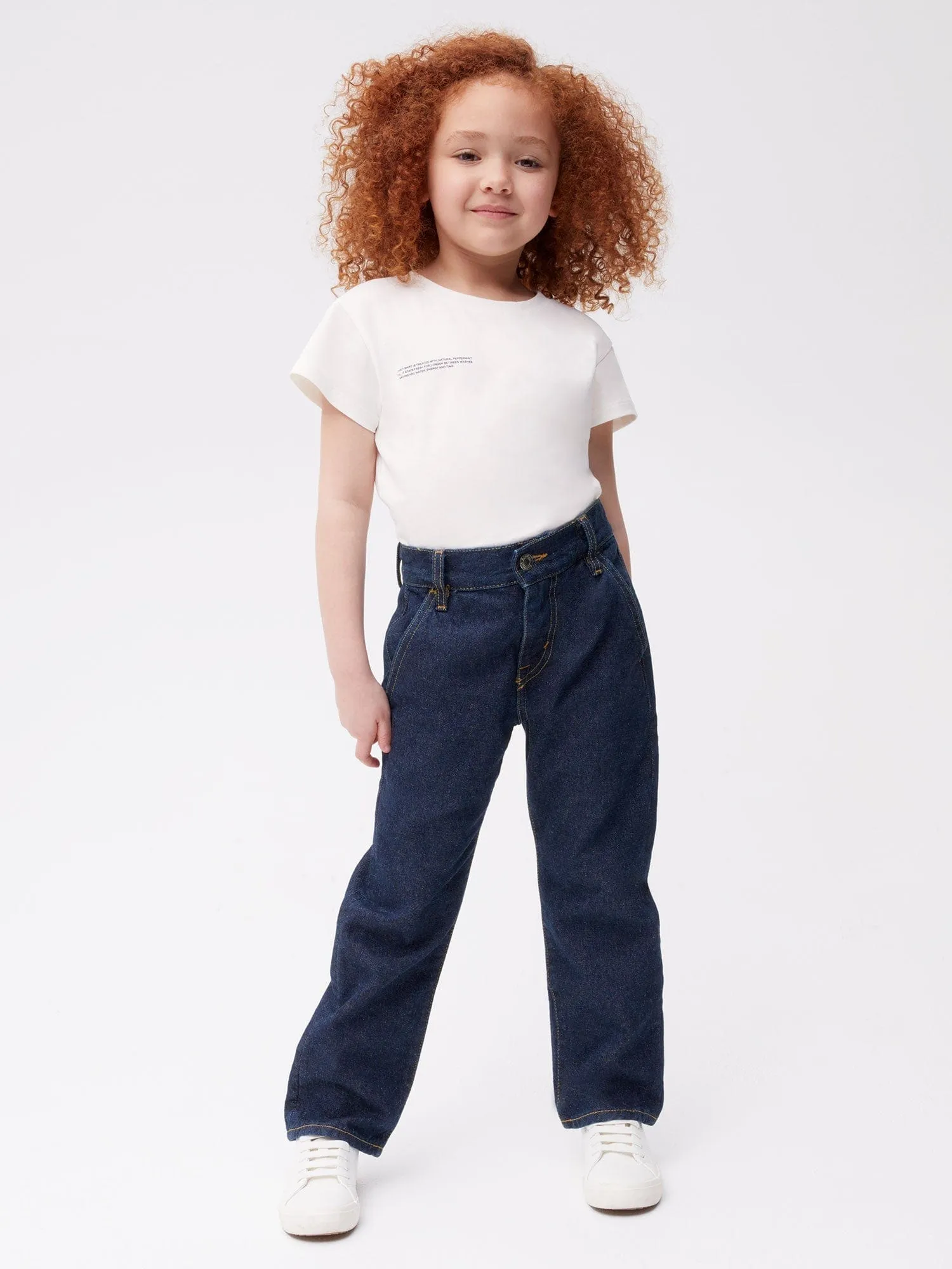 Archive Kid's Hemp Denim Elastic Waist Jeans—rinse wash