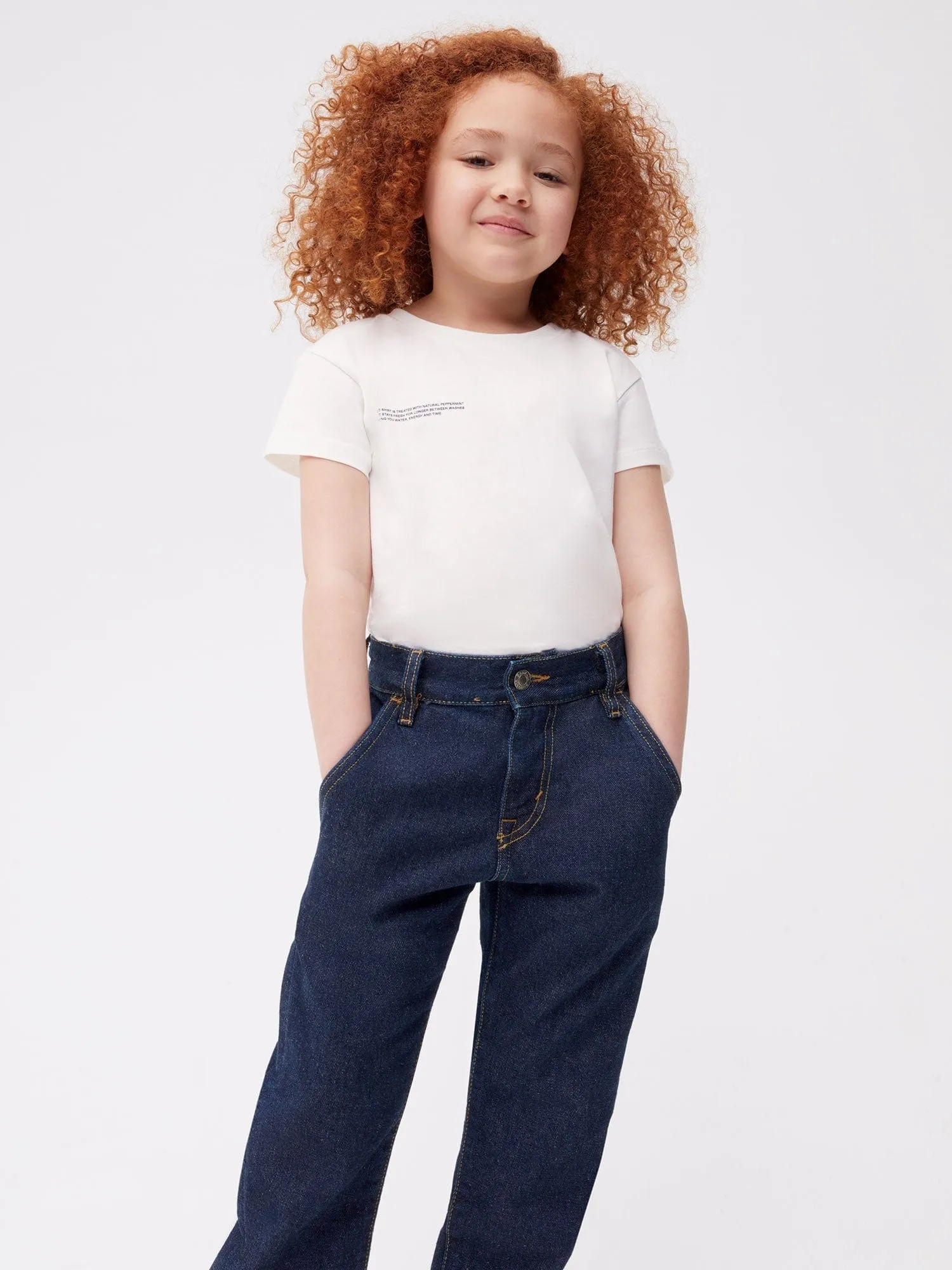 Archive Kid's Hemp Denim Elastic Waist Jeans—rinse wash