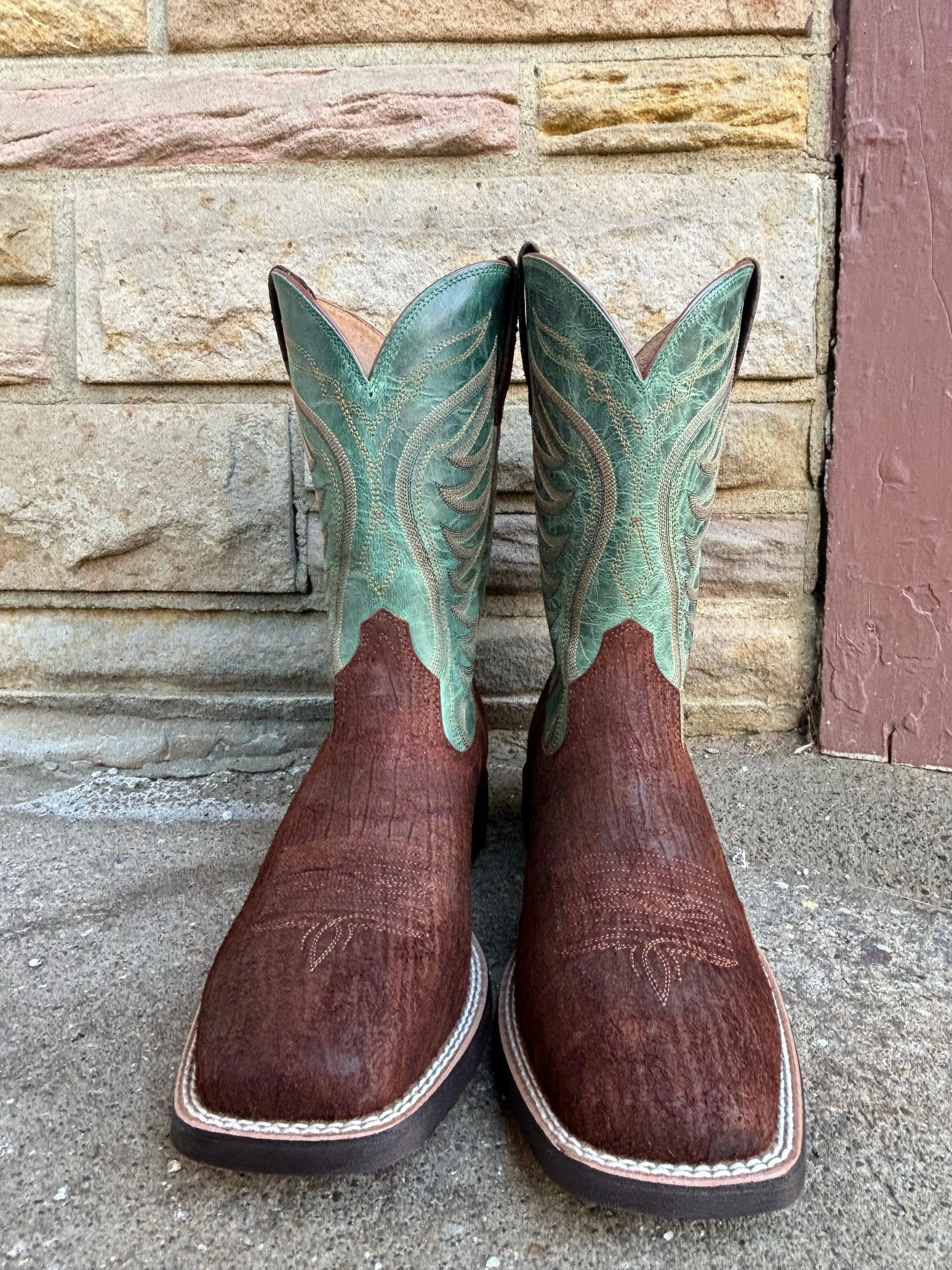 Ariat Men's Rockweed Brown Amos Square Toe Cowboy Boots 10050871