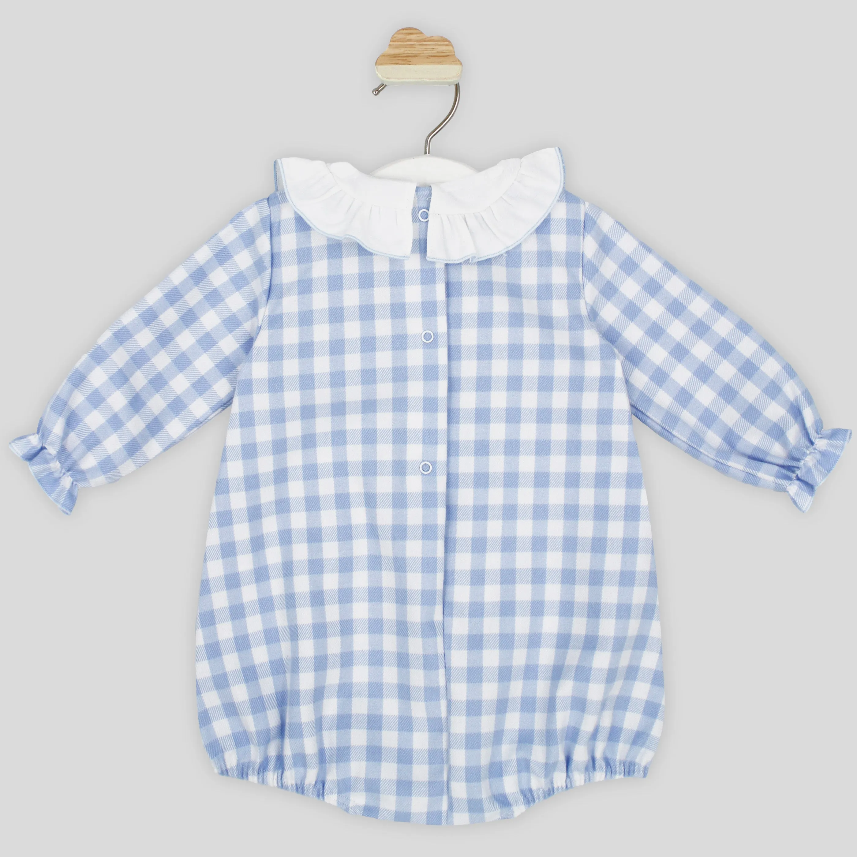 AW24 Rapife Baby Blue & White Check Romper 4207