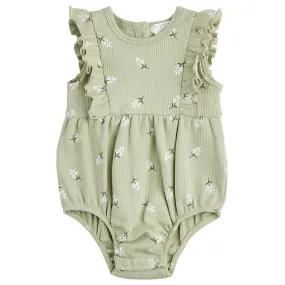 Baby Bubble Romper Knit: Green Lt.