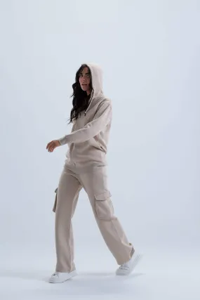 Beige Cargo Lounge Pants