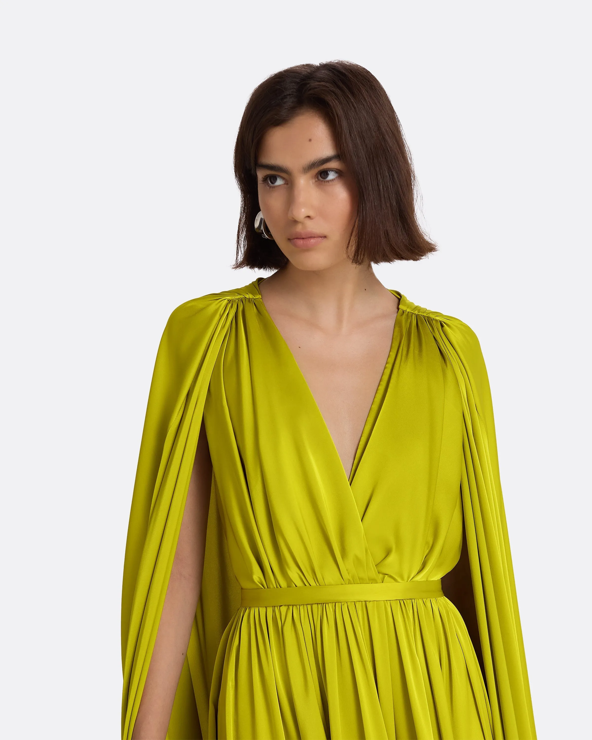 Bianca Chartreuse Long Dress