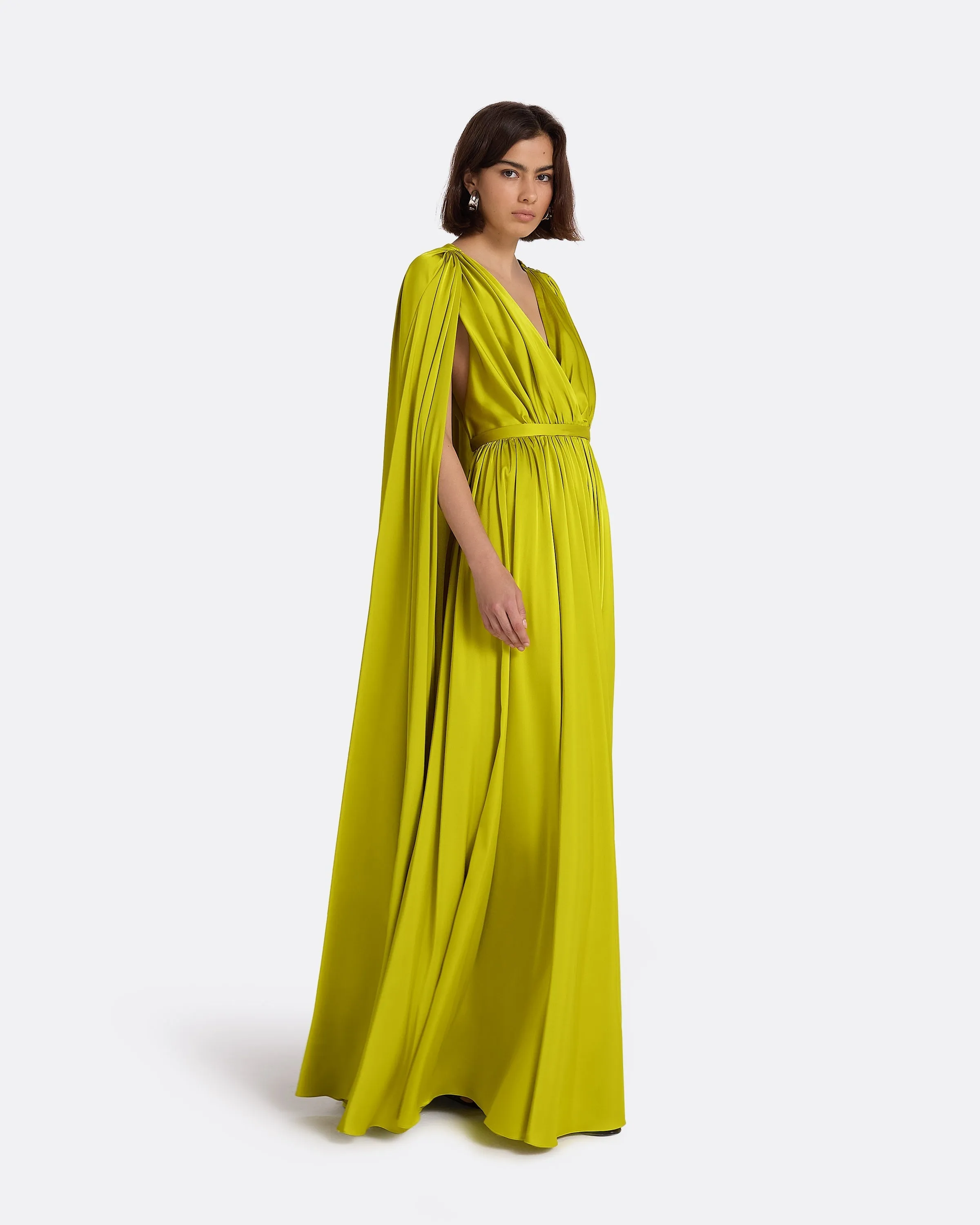 Bianca Chartreuse Long Dress