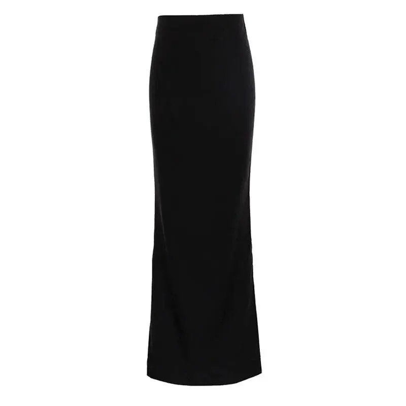 Black Long Modest Skirt