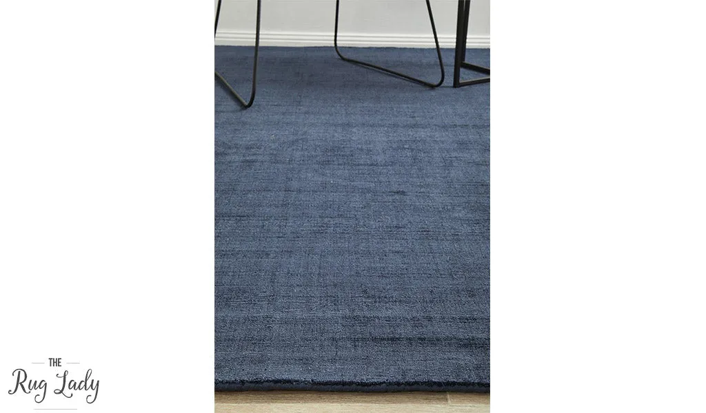 Blyss Denim Blue Viscose Rug