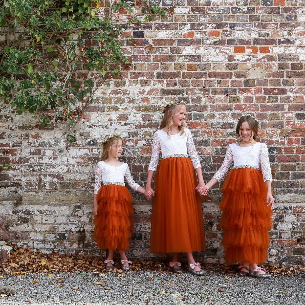 Bohemian Classic Long Sleeve Dress - Burnt Orange