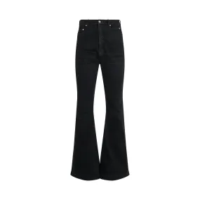 Bolan Bootcut Stretch Denim Jeans in Black