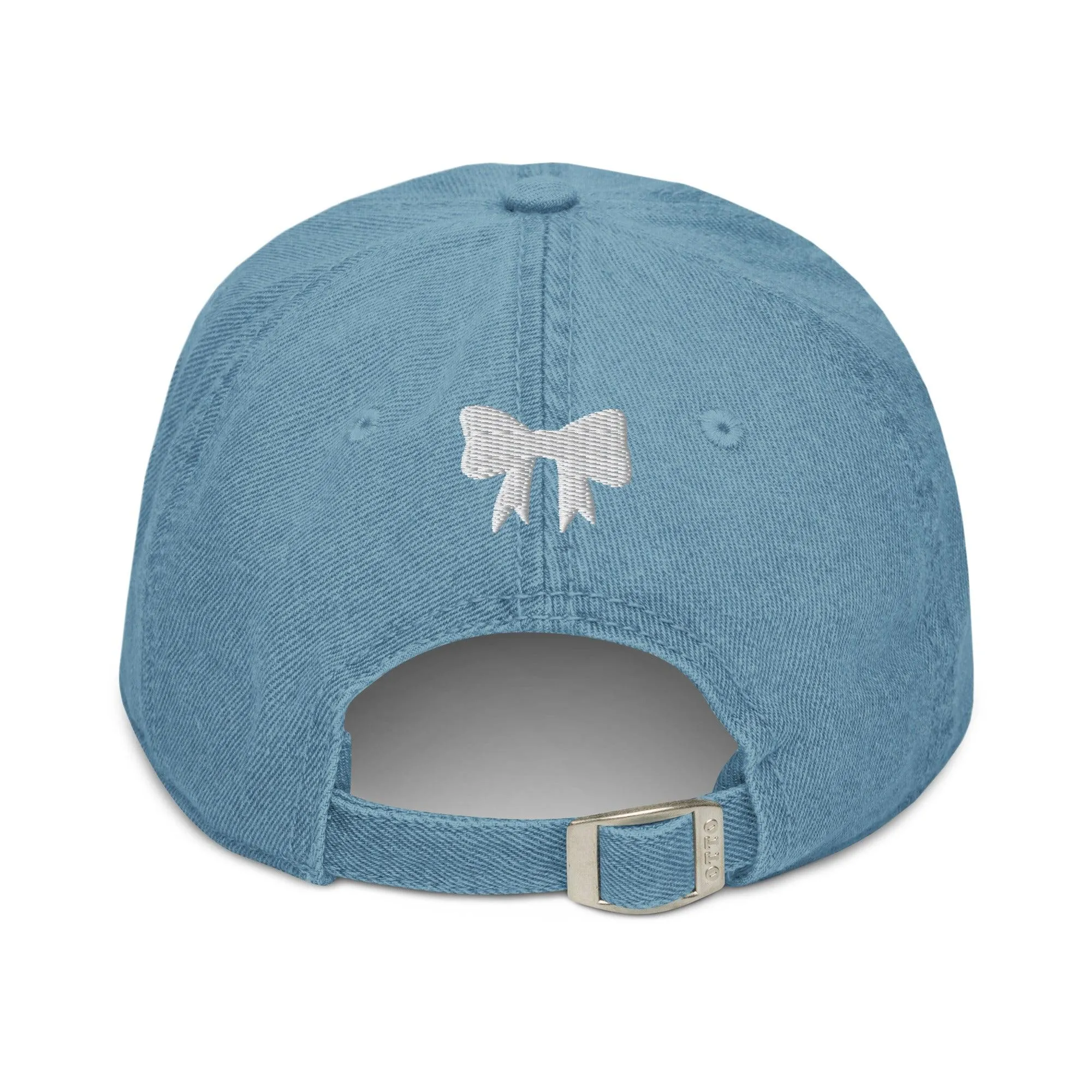 Bookish Girlie Embroidered Denim Hat