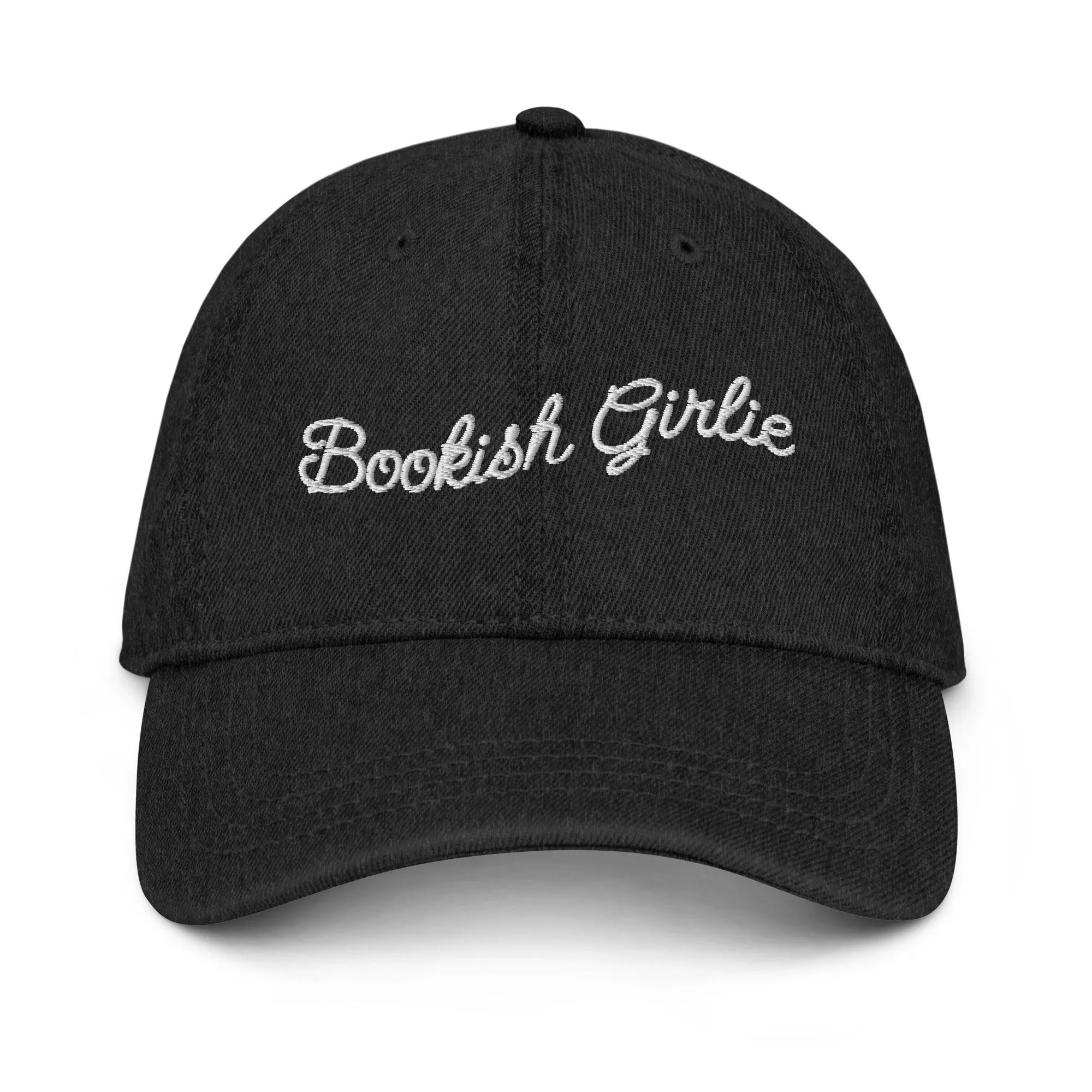 Bookish Girlie Embroidered Denim Hat