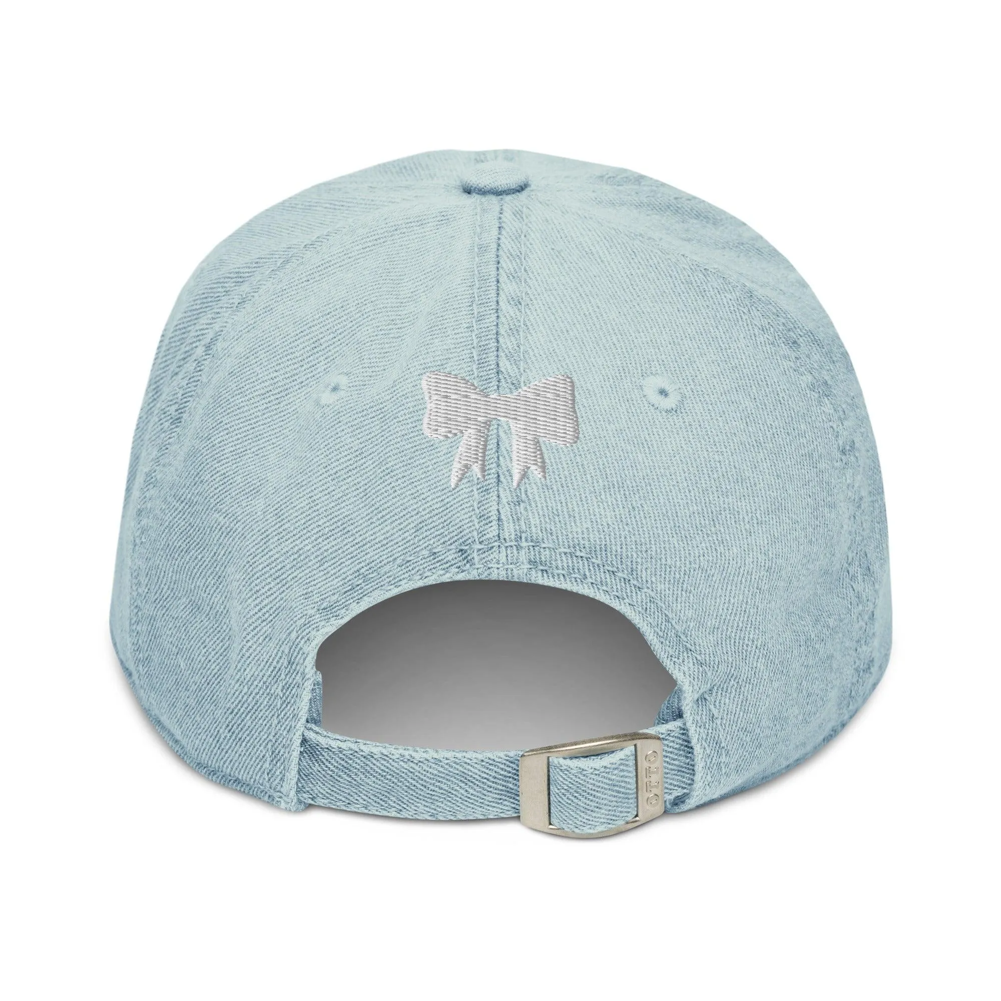 Bookish Girlie Embroidered Denim Hat