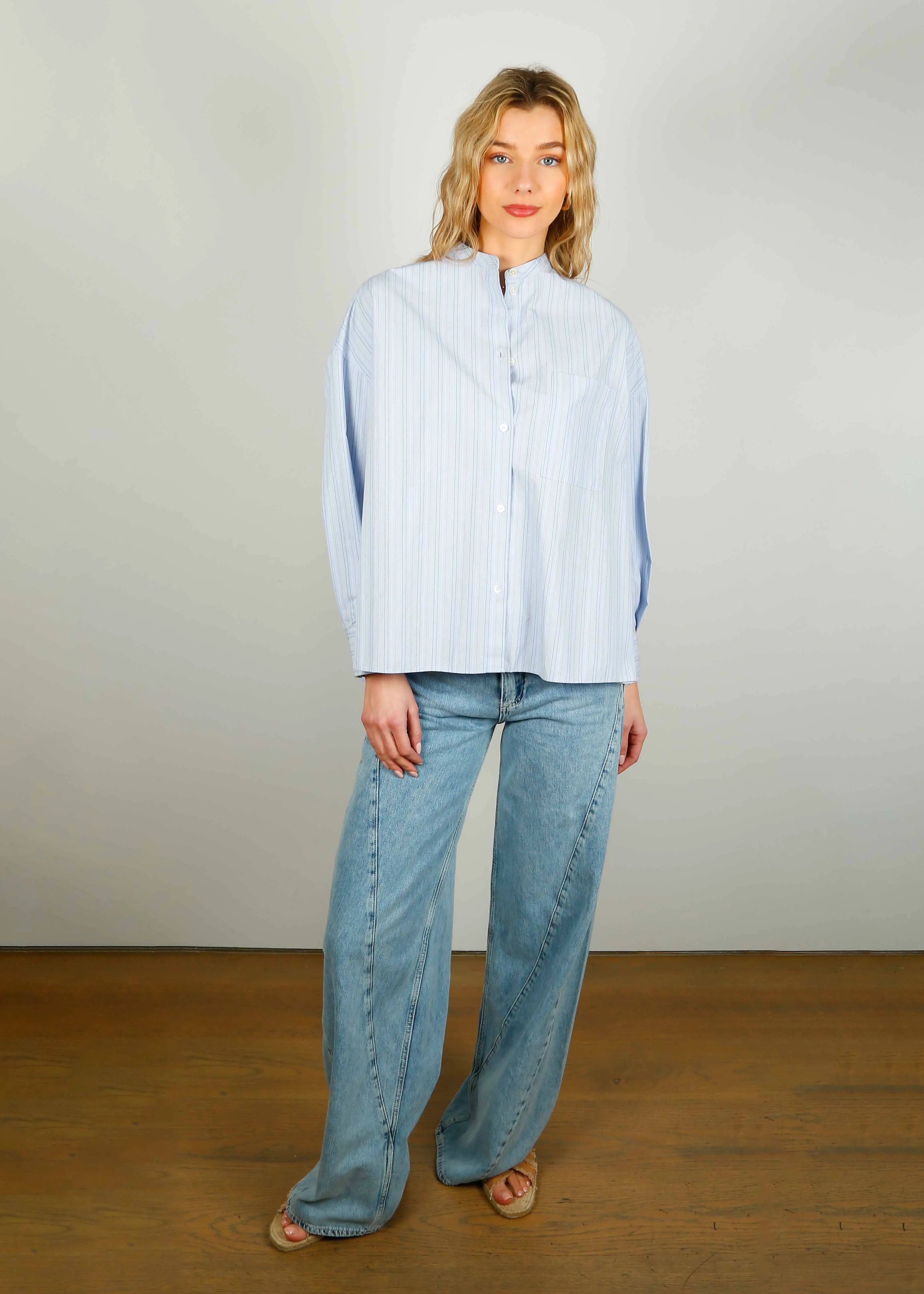 BR Gorky Shirt in Blue Stripe